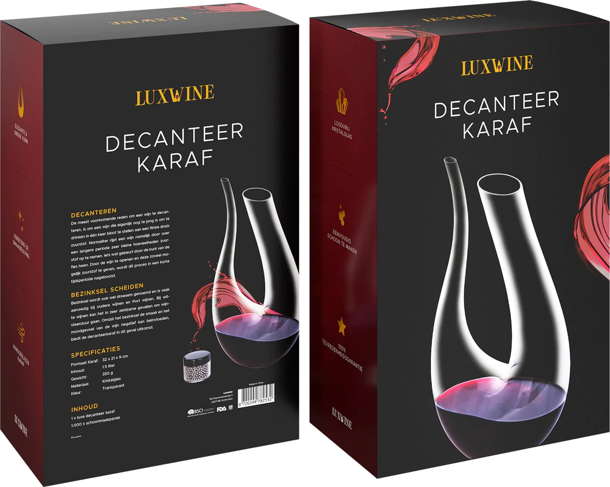 Decanteer karaf - Luxwine - 1,5 L